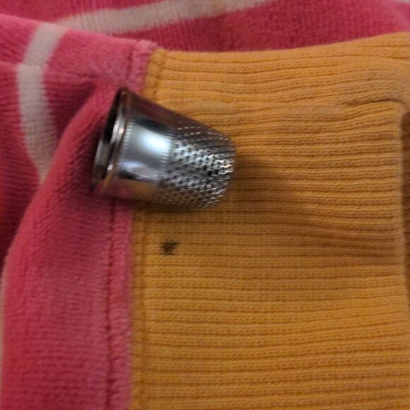 Gymboree Y2K kids‎ Pink and orange velour striped jacket size 8🌈 - Picture 5 of 6